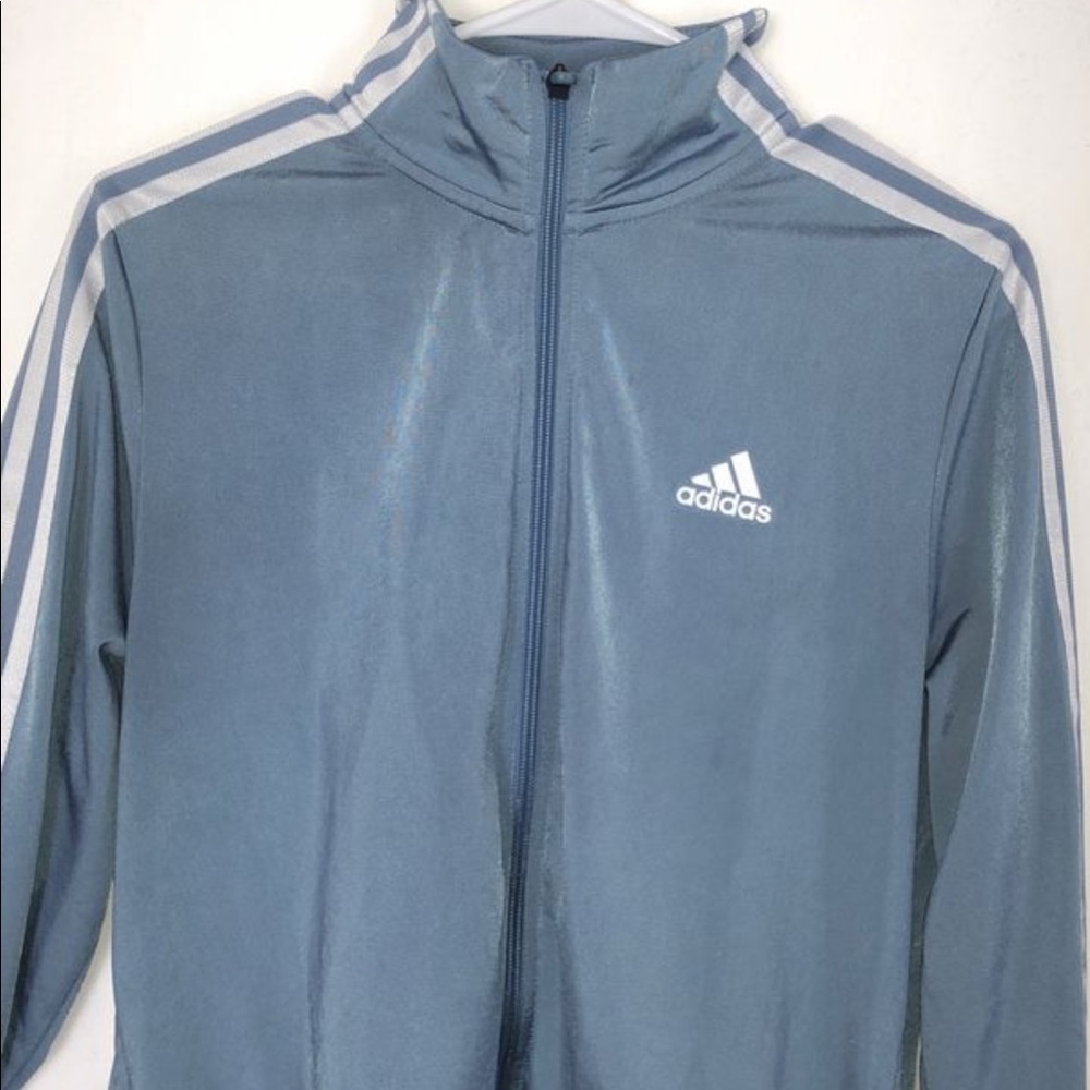 Blue Adidas Zip-up Track Jacket